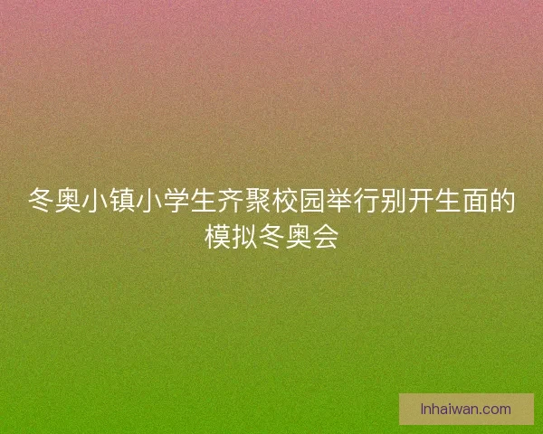 冬奥小镇小学生齐聚校园举行别开生面的模拟冬奥会
